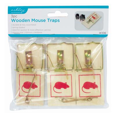 Ashley 3pcs Wooden Mouse Trap Ashley 3pcs Wooden Mouse Trap